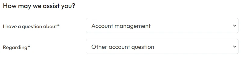 Choose Account Management