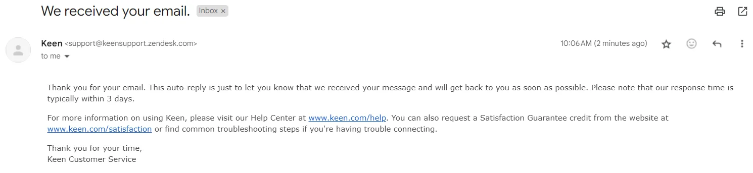 confirmation email 2