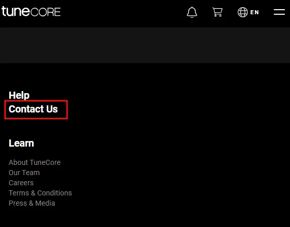 contact tunecore support
