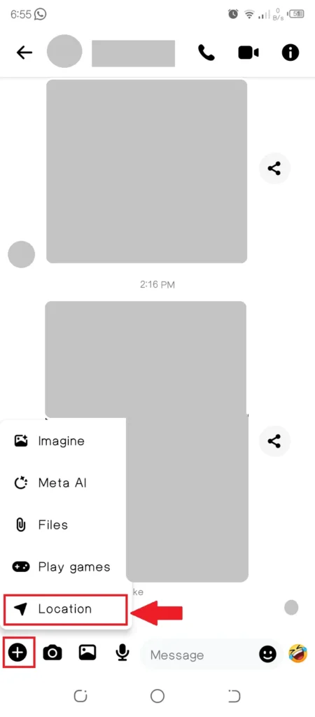 location sharing on messenger