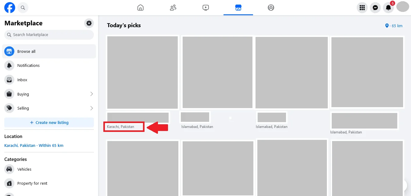 location through market place