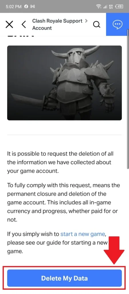 delete my data