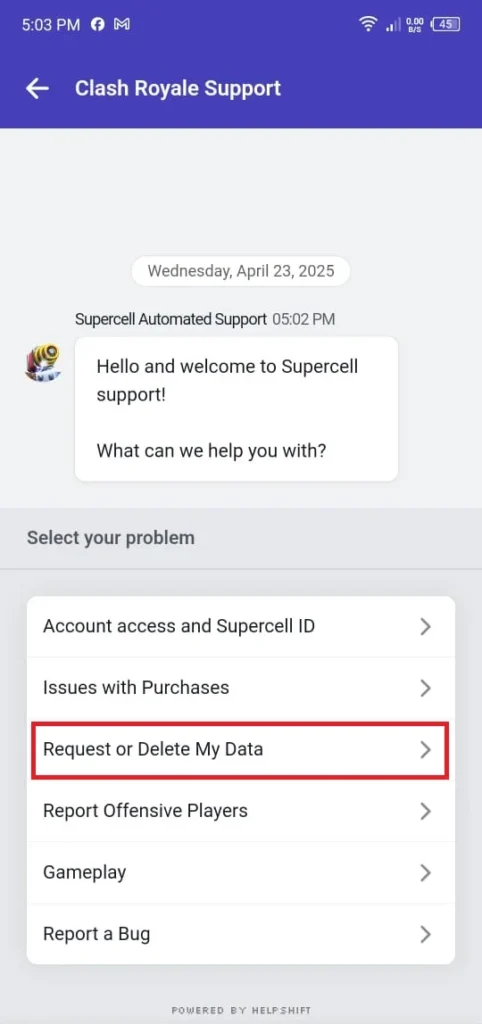 request or delete my data