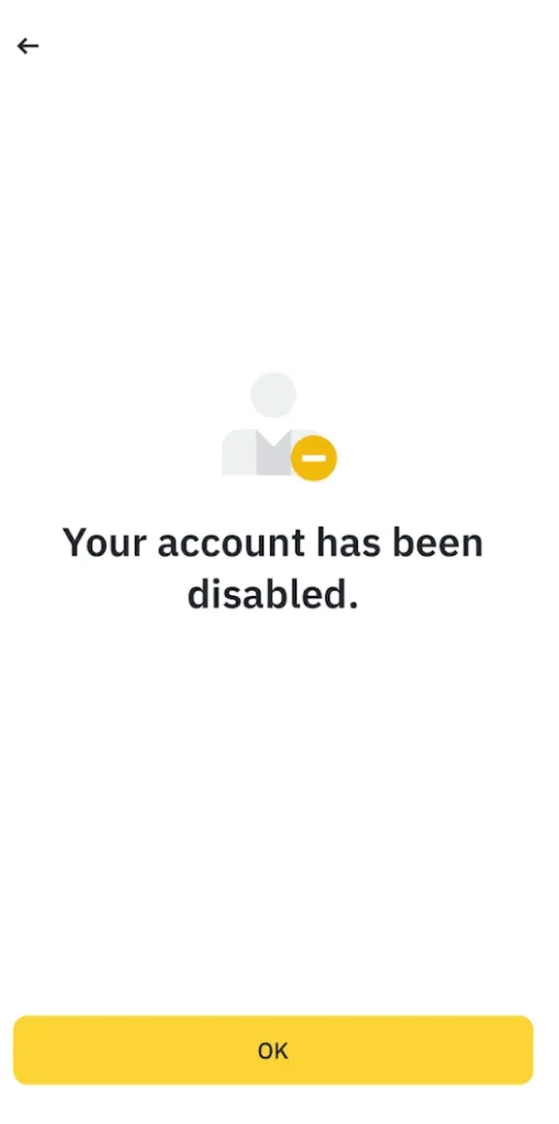 Binance disable account terms mobile acount disable