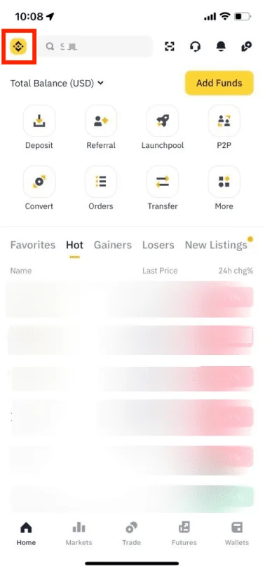 Binance mobile account
