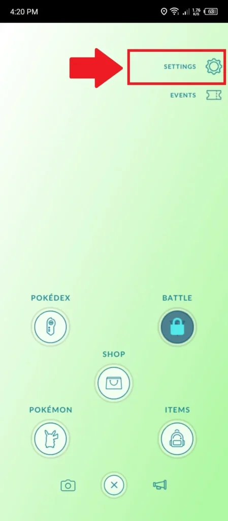 Pokémon go settings