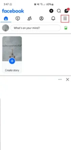 click on hamburger icon