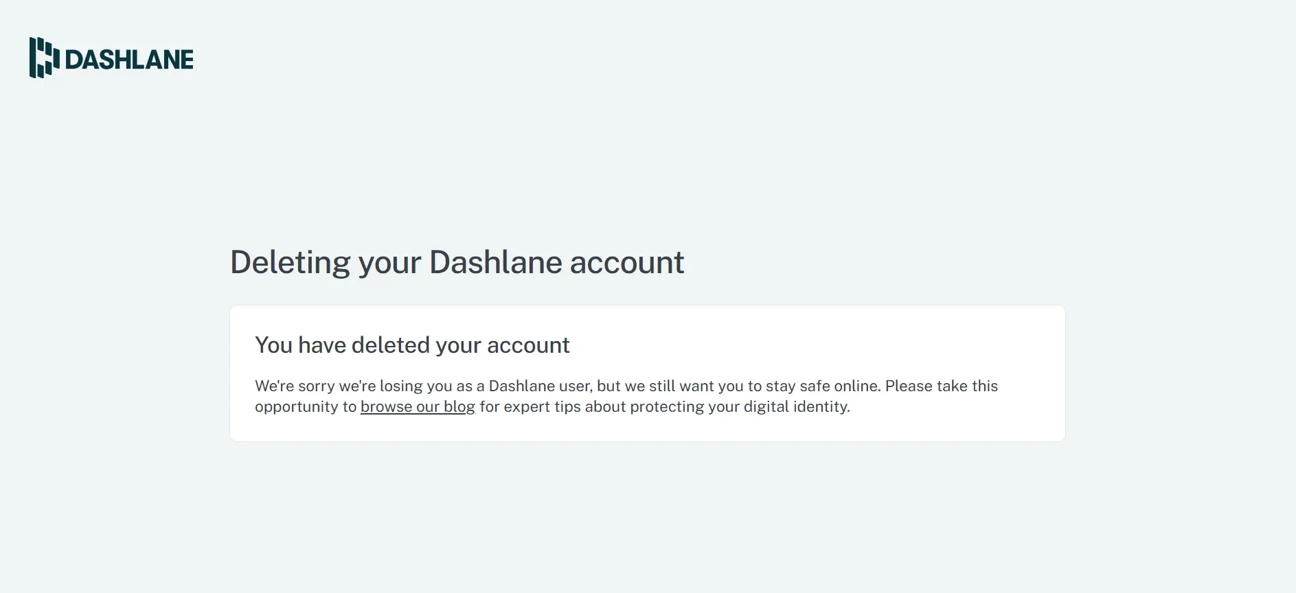 Once you submit the code, your account will be deleted.