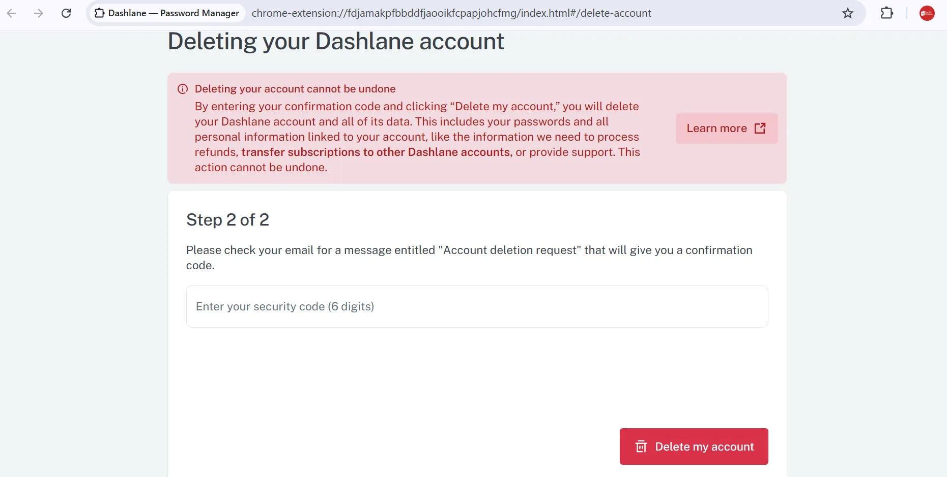 After submitting your email address, you will receive a verification code in your email.