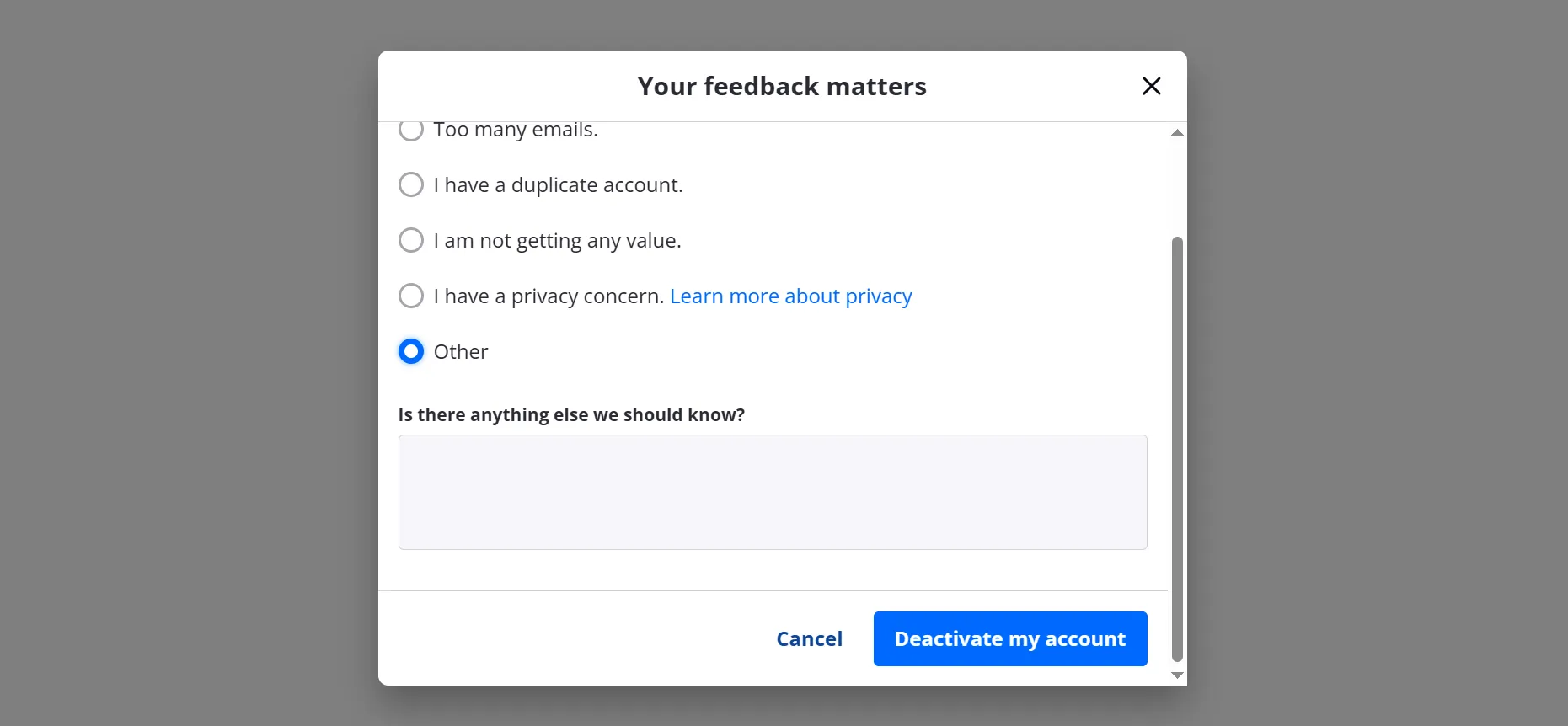 Here read terms before continuing the process.