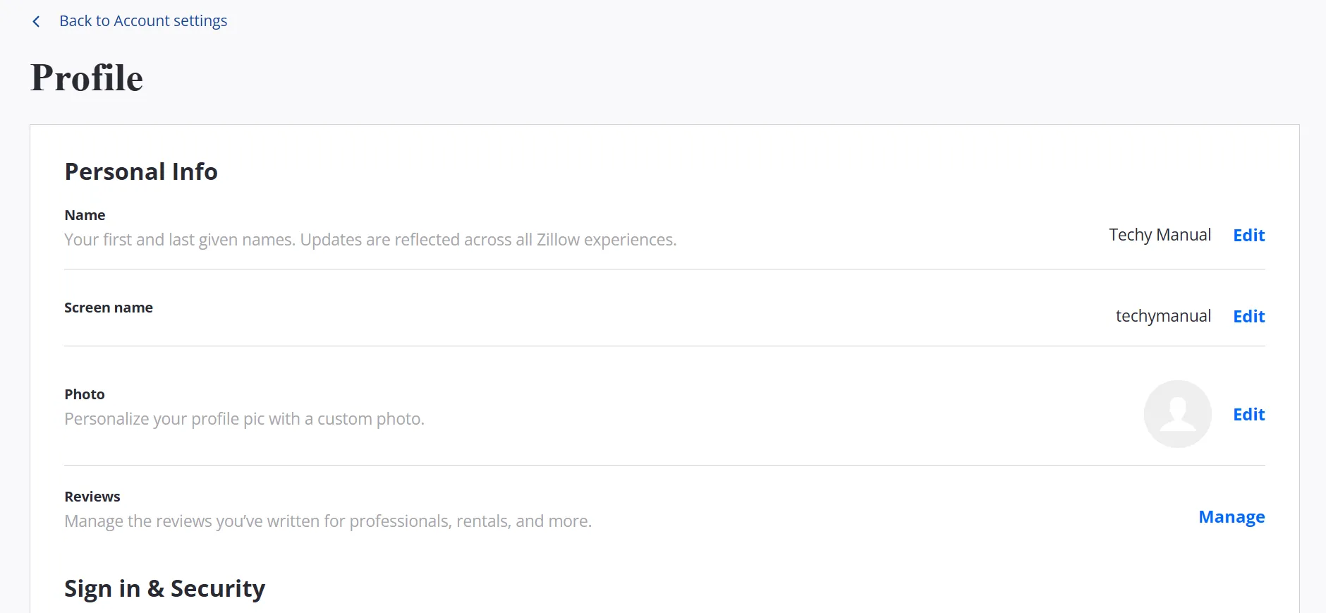 Scroll down, go to the Manage account and click on Deactivate account.