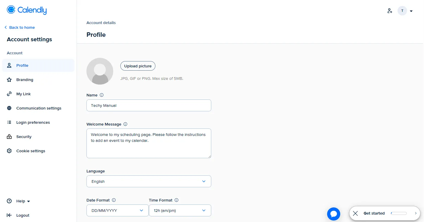 On profile scroll down where you will find Delete Account option.