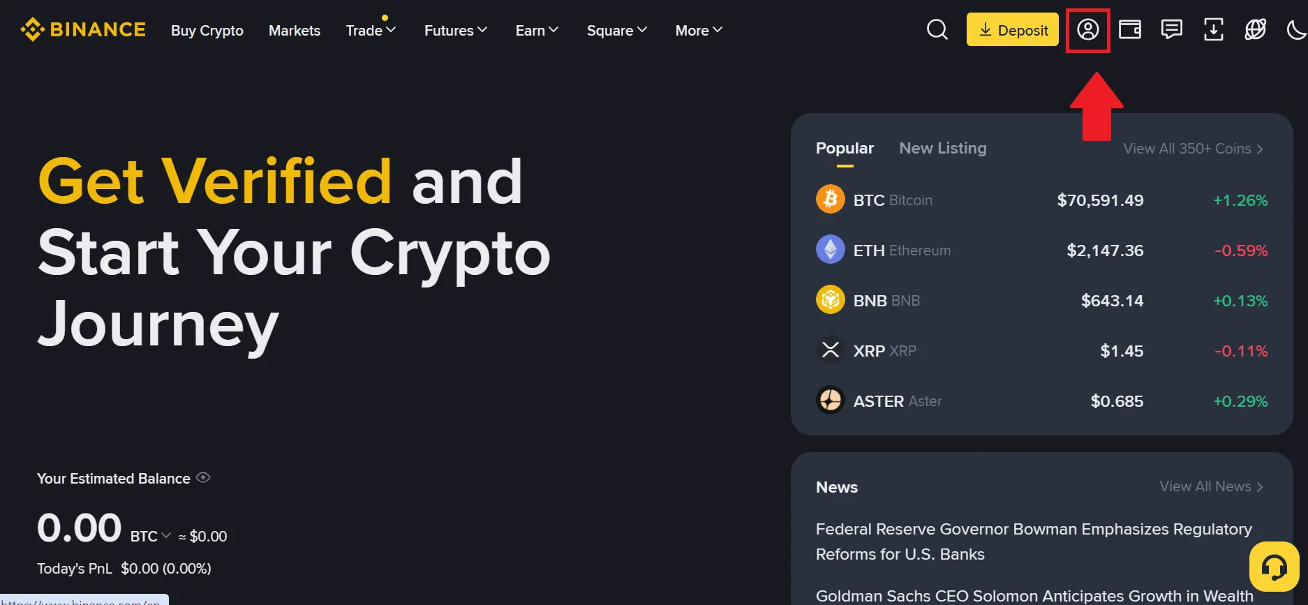 Click on the profile icon at your top right corner.