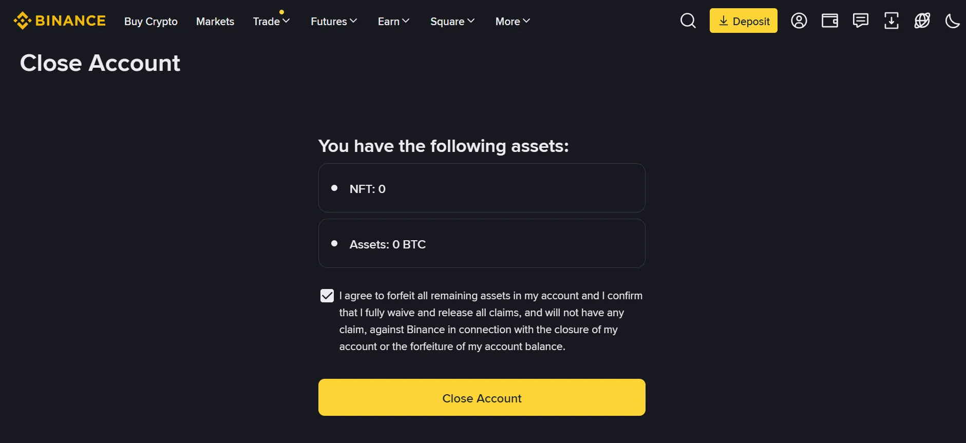 asset that you currently have in your account