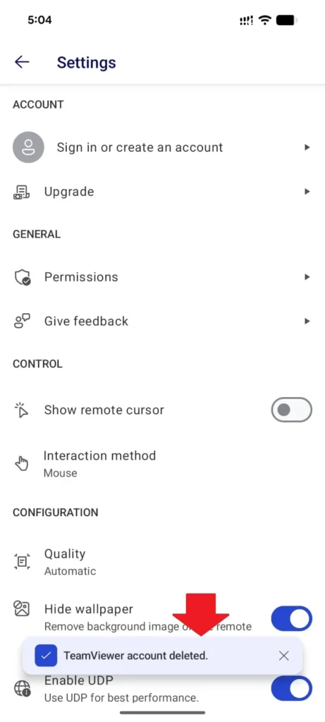 then your account will be deleted permenantly.