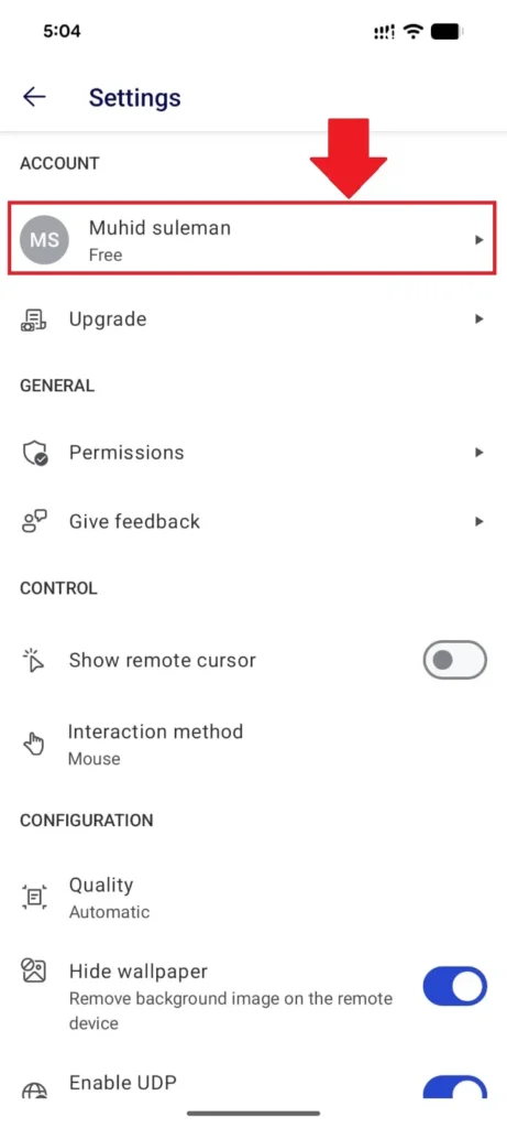 Where you will find account deletion option, simply click on it.