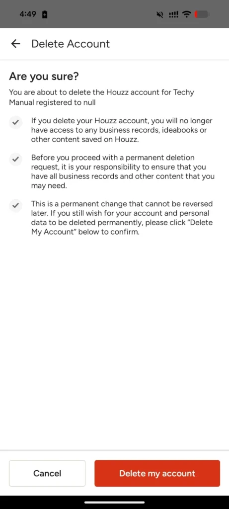 Then it will ask you to confirm your decision.